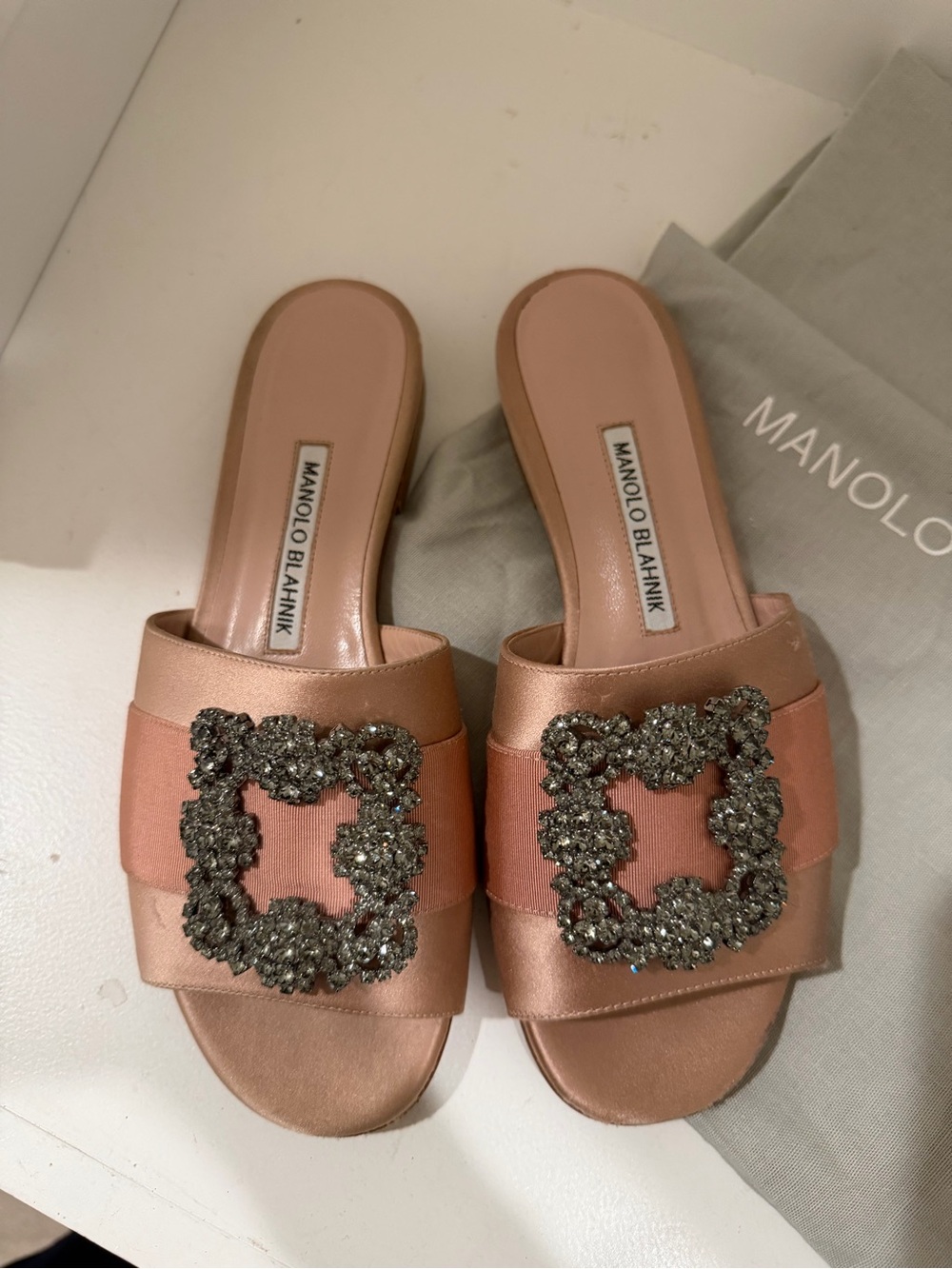 Manolo Blahnik MARTAMOD Flat Jewel Sandals